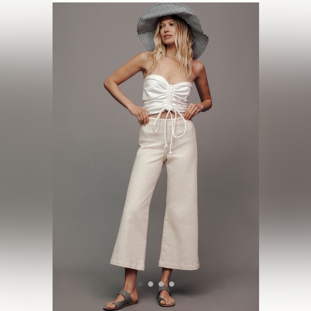 NWT The Kit High-Rise Crop Wide-Leg Pants by Pilcro: Clean Edition